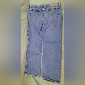 Wrangler Insulated Work Denim Jeans Pants Size 34 x 32 Warm Good Condition